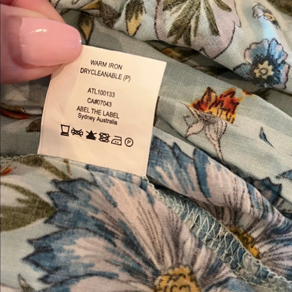 ABEL THE LABEL blue floral high low dress | size medium - Picture 8 of 8